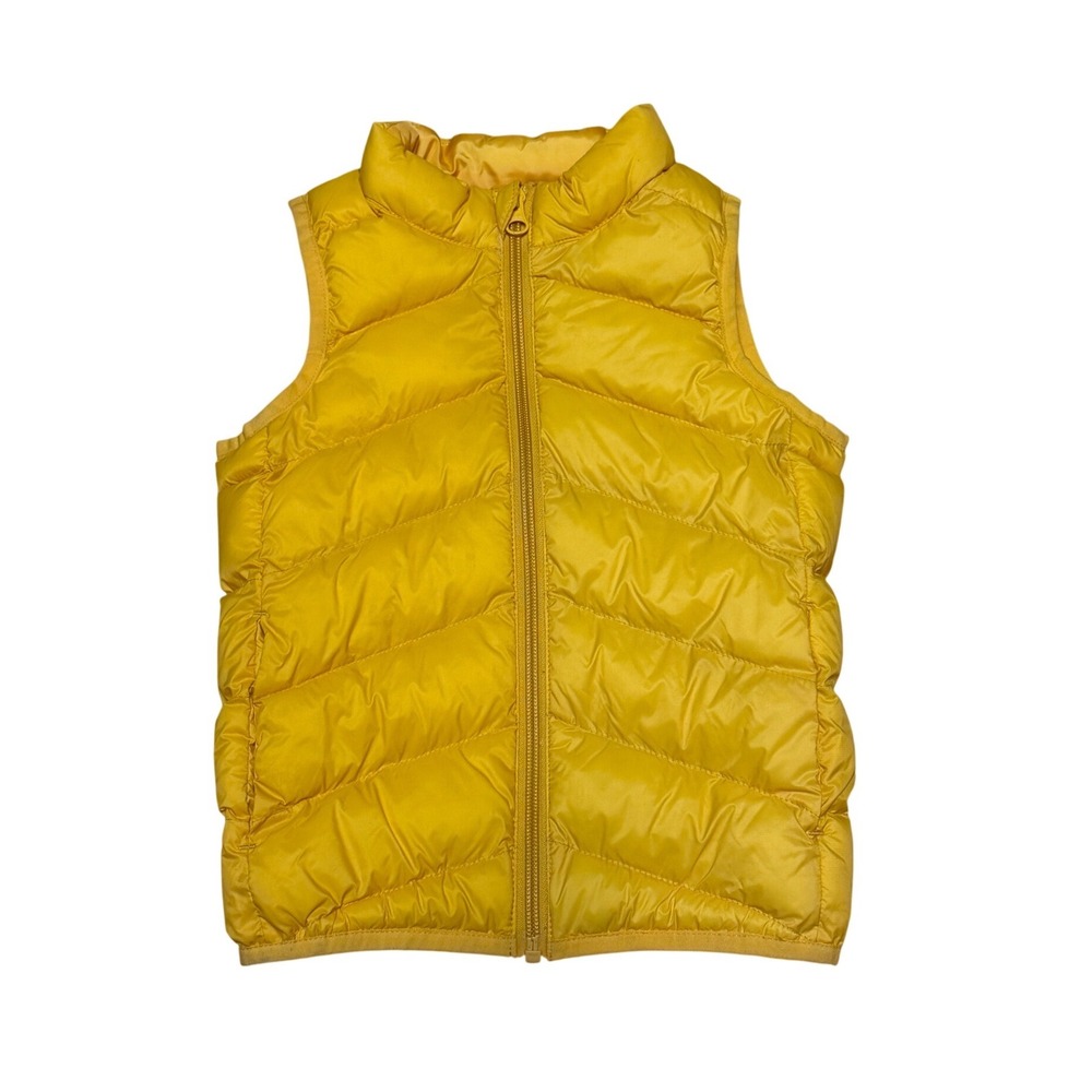 Yellow Puffer Vest 3T Full Zip Pockets Toddler Boy Girl Winter Outerwear Layers